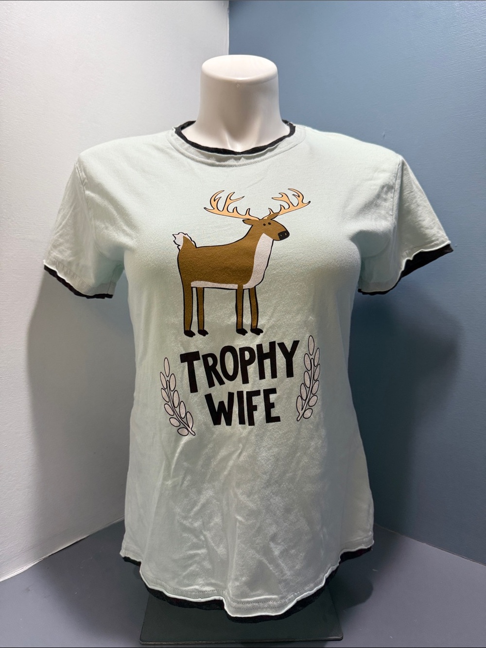 Lazy One Light Mint 'Trophy Wife' Short Sleeve Pajama Top